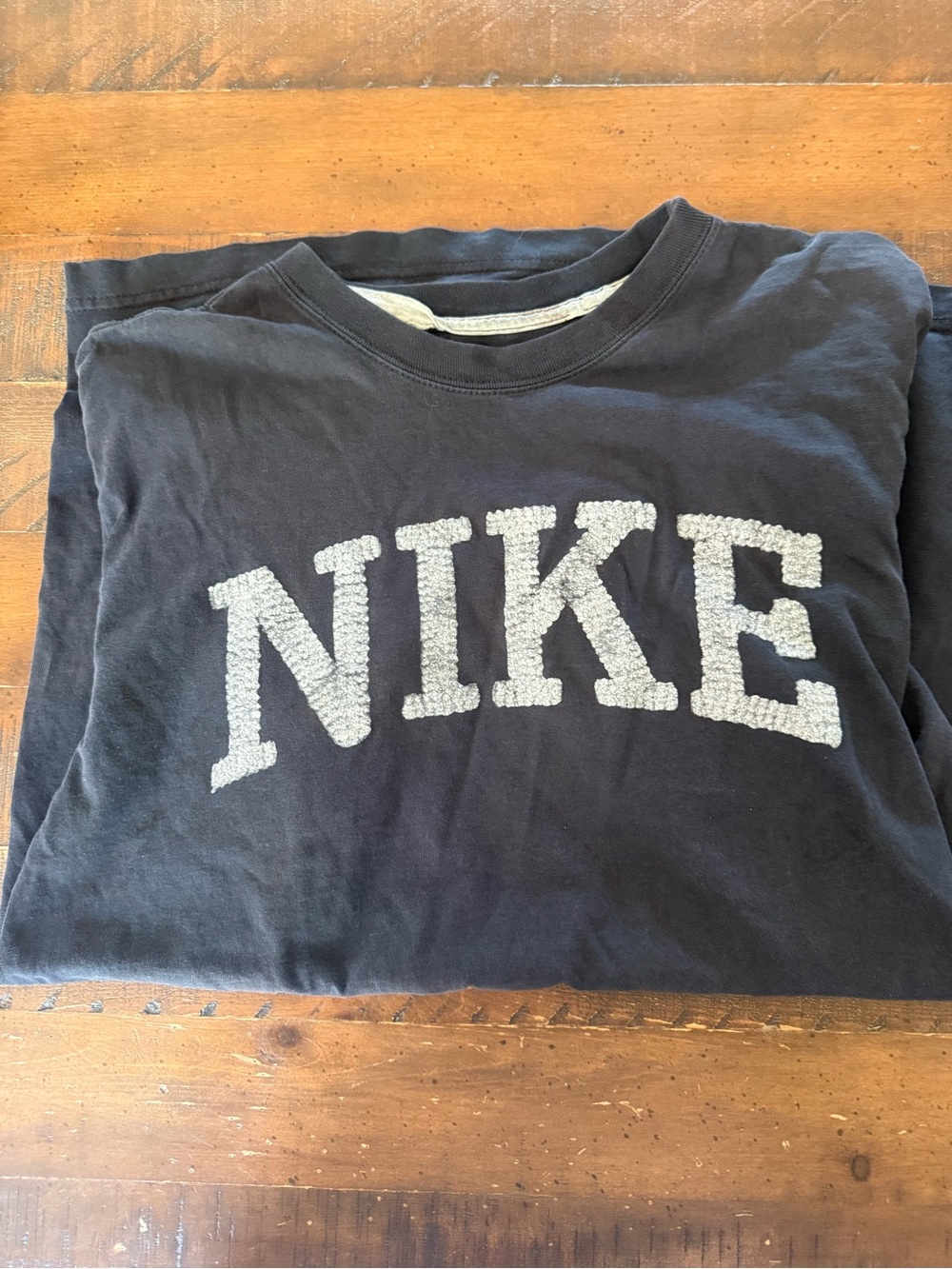 Vintage Nike Black Crewneck T-Shirt with Logo